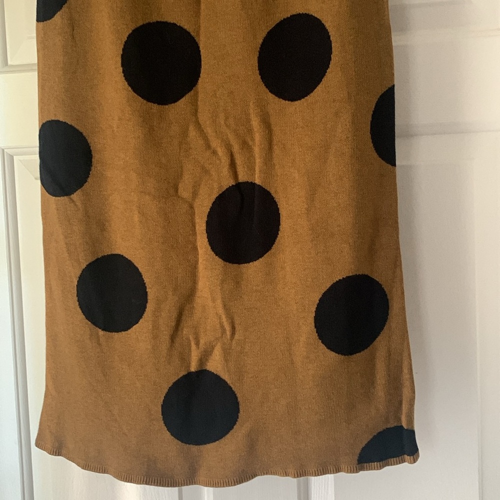 Who What Wear Brown & Black Polka-Dot Sweater & Midi Skirt Set - Picture 12 of 16